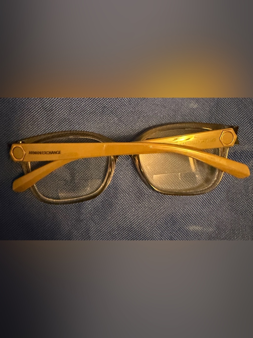 Armani Exchange Amber/Gold Rectangular Women's Glasses